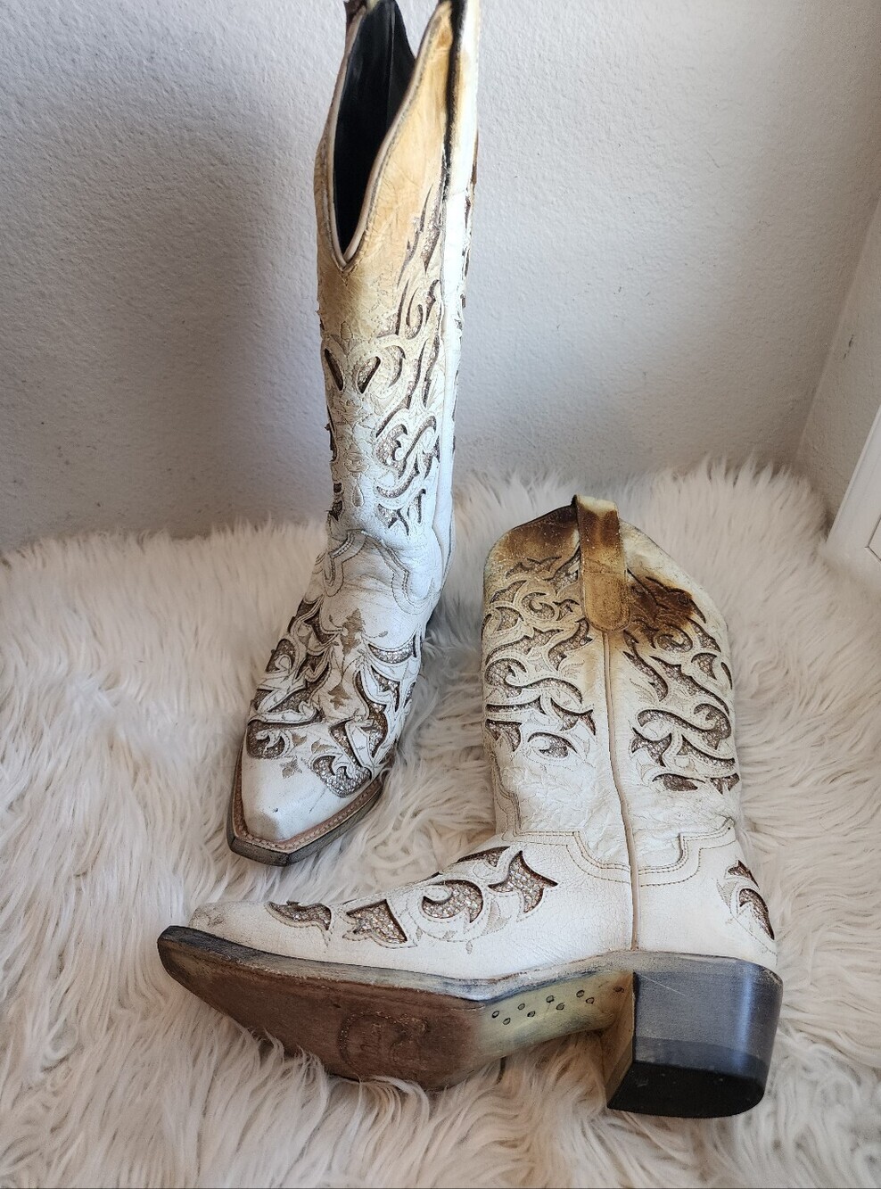 J.B DILLON RESERVED GLITTER COWGIRL BOOTS EXCELLENT COND. SIZE 5C - Picture 3 of 17